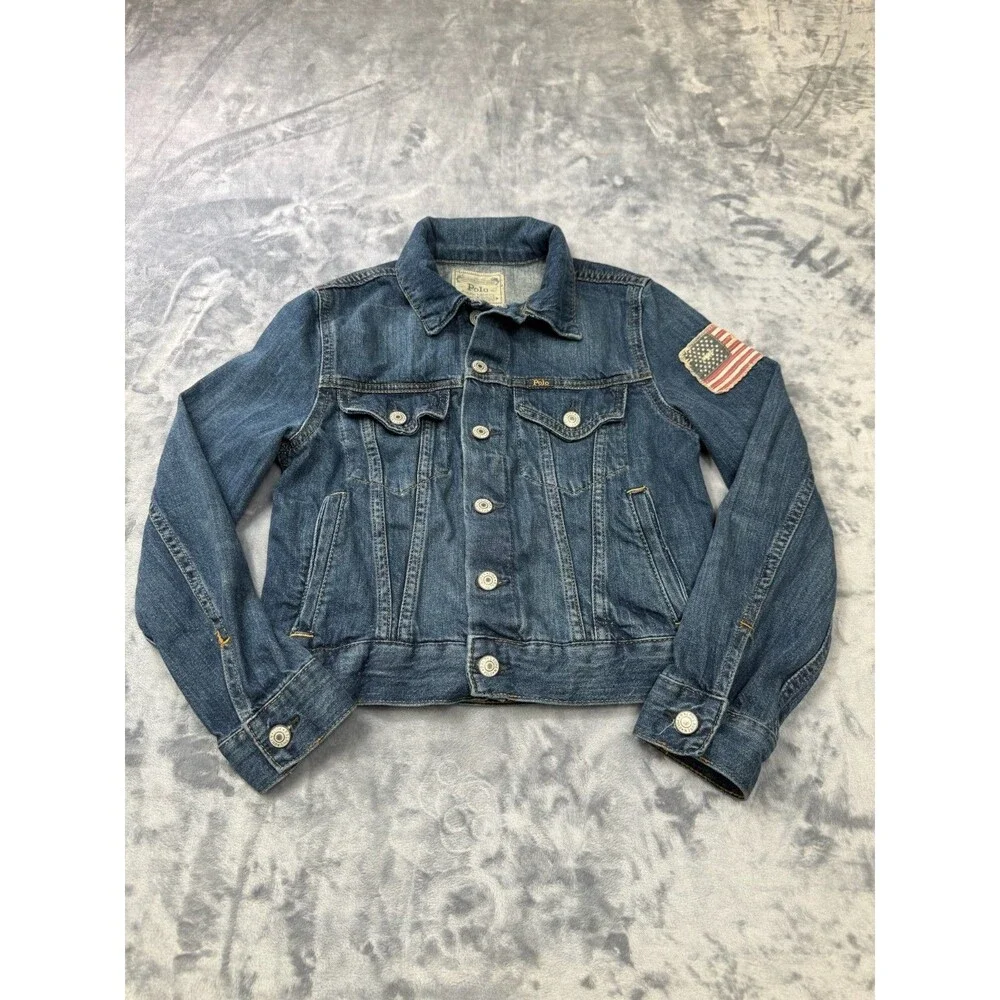 Polo Ralph Lauren denim trucker jacket Unisex Kids M (10-12)
